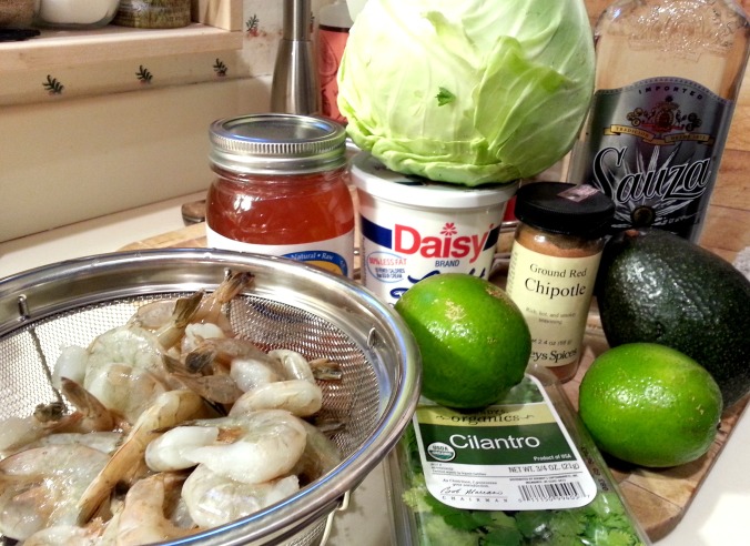 Chile Tequila Shrimp Tostadas with Lime Crema | Dinner Is Served